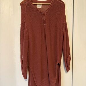 We The Free Terracotta Knit Cardigan